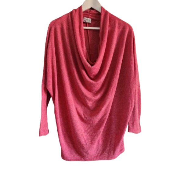 Ananas & Bananas pink-orange cowl neck top M L XL - Picture 1 of 8